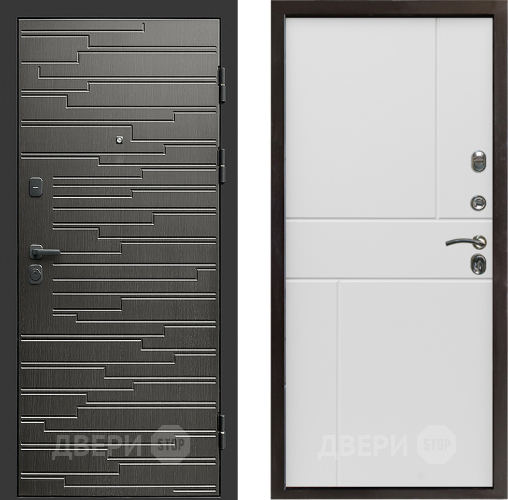 Входная металлическая Дверь Престиж Rivera Горизонт Бетон белый в Электростали