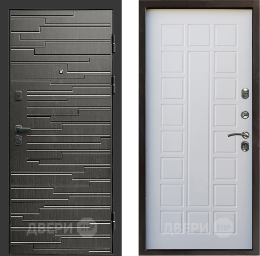 Входная металлическая Дверь Престиж Rivera Престиж Белое дерево в Электростали