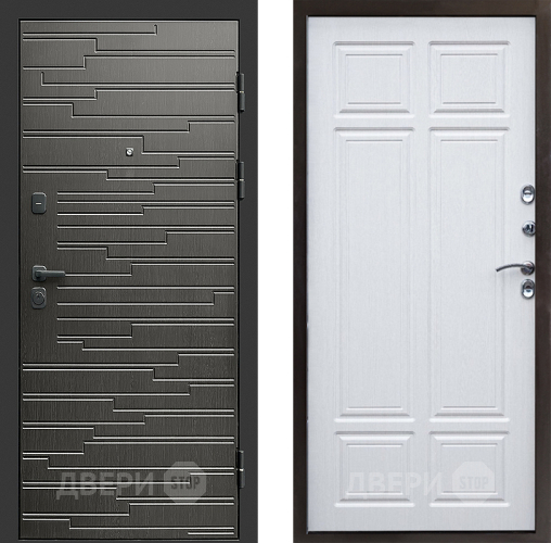 Входная металлическая Дверь Престиж Rivera Премиум Лиственница белая в Электростали