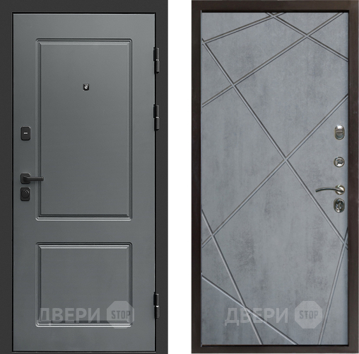 Входная металлическая Дверь Престиж Verona Лучи Бетон темный в Электростали