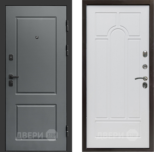 Входная металлическая Дверь Престиж Verona Арка Белое дерево в Электростали