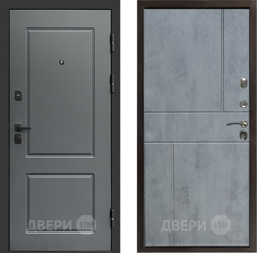 Входная металлическая Дверь Престиж Verona Горизонт Бетон темный в Электростали
