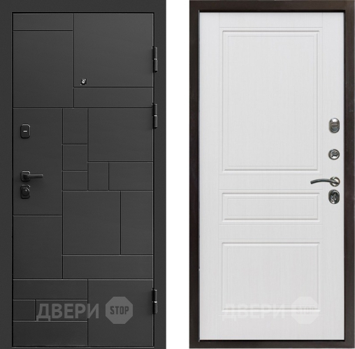 Входная металлическая Дверь Престиж Kvadro Классика Белое дерево в Электростали