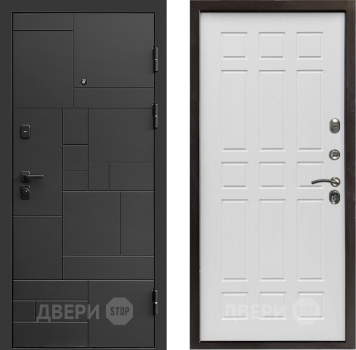 Входная металлическая Дверь Престиж Kvadro Спарта Белое дерево в Электростали