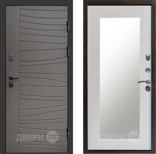 Входная металлическая Дверь Престиж Siciliya Зеркло Пастораль Лиственница белая в Электростали