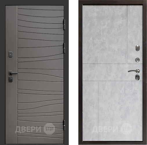 Входная металлическая Дверь Престиж Siciliya Горизонт Бетон светлый в Электростали