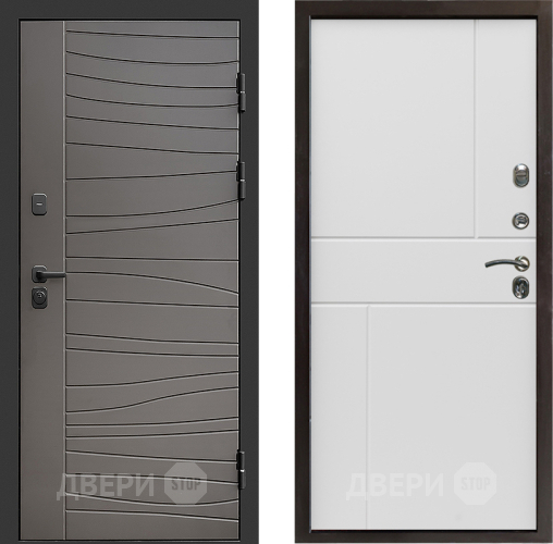 Входная металлическая Дверь Престиж Siciliya Горизонт Бетон белый в Электростали