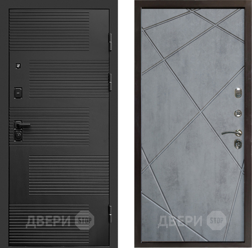 Входная металлическая Дверь Престиж Favorit Лучи Бетон темный в Электростали