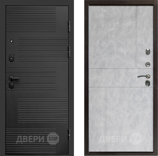 Входная металлическая Дверь Престиж Favorit Горизонт Бетон светлый в Электростали