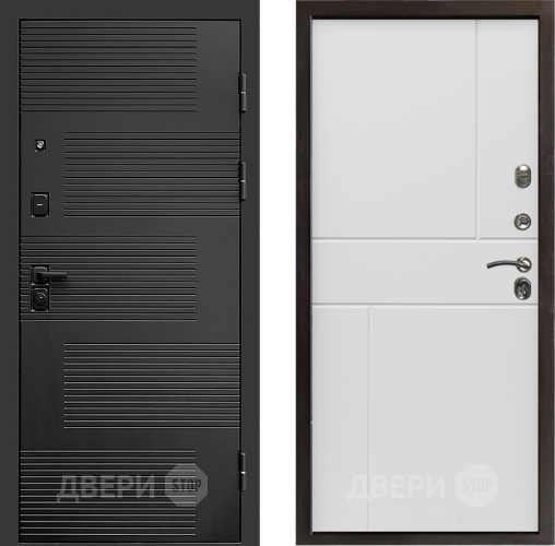 Входная металлическая Дверь Престиж Favorit Горизонт Бетон белый в Электростали