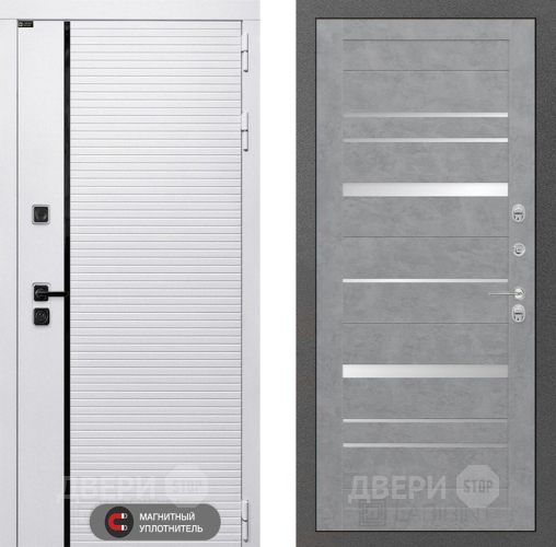 Входная металлическая Дверь Лабиринт (LABIRINT) Royal 20 Бетон светлый в Электростали