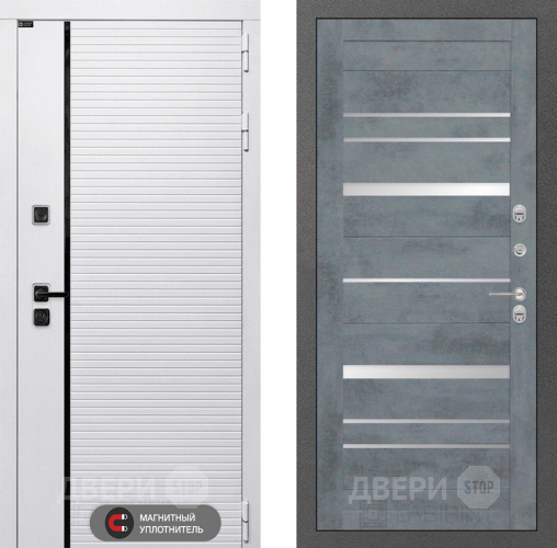 Входная металлическая Дверь Лабиринт (LABIRINT) Royal 20 Бетон темный в Электростали