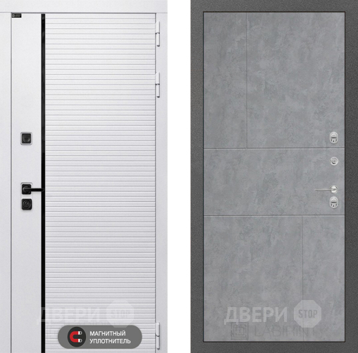 Входная металлическая Дверь Лабиринт (LABIRINT) Royal 21 Бетон светлый в Электростали