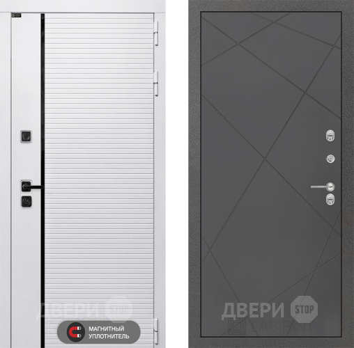 Входная металлическая Дверь Лабиринт (LABIRINT) Royal 24 Графит софт в Электростали