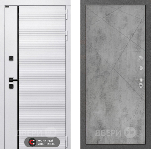Входная металлическая Дверь Лабиринт (LABIRINT) Royal 24 Бетон светлый в Электростали