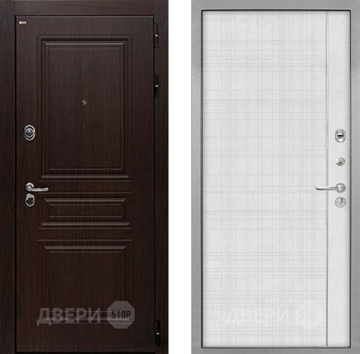 Дверь Интекрон (INTECRON) Брайтон Тиковое Дерево В-07 с молдингом Лофт белый в Электростали