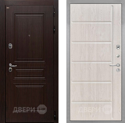 Входная металлическая Дверь Интекрон (INTECRON) Брайтон Тиковое Дерево ФЛ-102 Сосна белая в Электростали