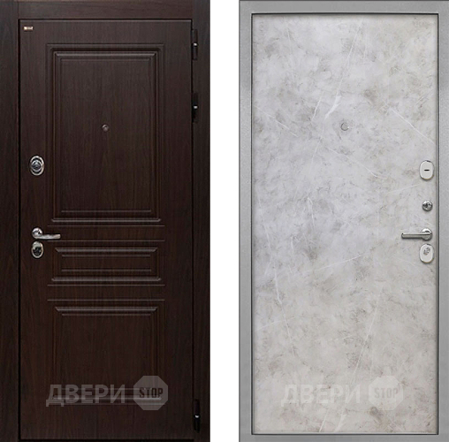 Входная металлическая Дверь Интекрон (INTECRON) Брайтон Тиковое Дерево Гладкая Мрамор светлый в Электростали