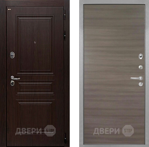 Входная металлическая Дверь Интекрон (INTECRON) Брайтон Тиковое Дерево Гладкая Дуб тоскано поперечный в Электростали