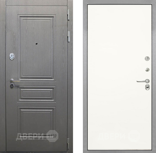 Дверь Интекрон (INTECRON) Брайтон Графит Гладкая Слоновая кость в Электростали