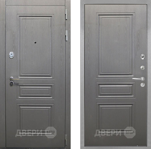 Входная металлическая Дверь Интекрон (INTECRON) Брайтон Графит ФЛ-243 Графит вуд дуб в Электростали