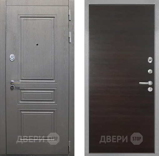 Входная металлическая Дверь Интекрон (INTECRON) Брайтон Графит Гладкая Эковенге поперечный в Электростали