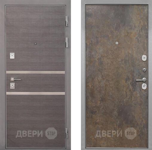 Входная металлическая Дверь Интекрон (INTECRON) Неаполь Гладкая Гранж в Электростали