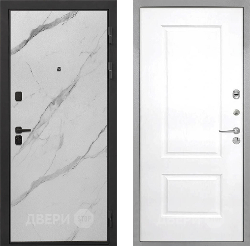 Входная металлическая Дверь Интекрон (INTECRON) Профит Black Мрамор Арктик Альба Роял Вуд белый в Электростали
