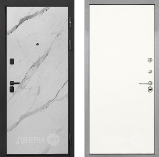 Дверь Интекрон (INTECRON) Профит Black Мрамор Арктик Гладкая Слоновая кость в Электростали