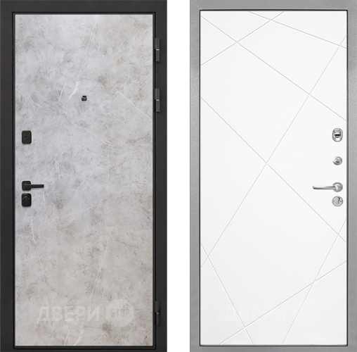 Дверь Интекрон (INTECRON) Профит Black Мрамор Светлый Лучи-М Софт милк в Электростали