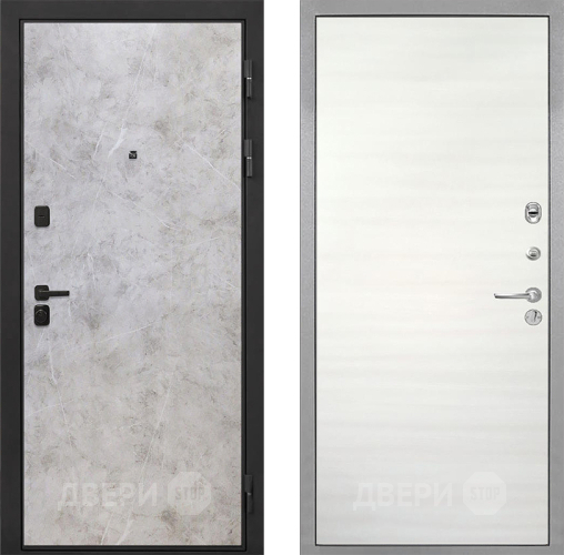 Дверь Интекрон (INTECRON) Профит Black Мрамор Светлый Гладкая Дуб сильвер поперечный в Электростали