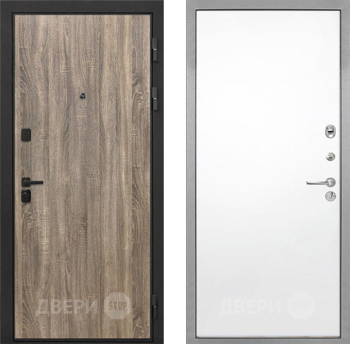 Входная металлическая Дверь Интекрон (INTECRON) Профит Black Дуб Турин Гладкая Силк Сноу в Электростали