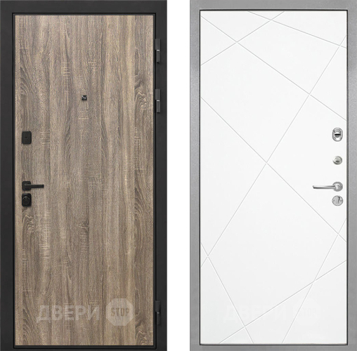 Входная металлическая Дверь Интекрон (INTECRON) Профит Black Дуб Турин Лучи-М Софт милк в Электростали