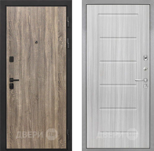 Входная металлическая Дверь Интекрон (INTECRON) Профит Black Дуб Турин ФЛ-39 Сандал белый в Электростали