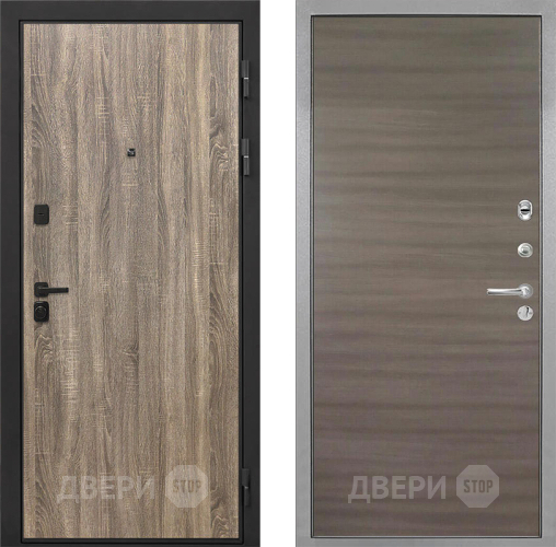 Входная металлическая Дверь Интекрон (INTECRON) Профит Black Дуб Турин Гладкая Дуб тоскано поперечный в Электростали