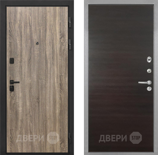 Входная металлическая Дверь Интекрон (INTECRON) Профит Black Дуб Турин Гладкая Эковенге поперечный в Электростали