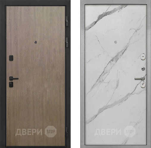 Входная металлическая Дверь Интекрон (INTECRON) Профит Black Венге Коричневый Гладкая Мрамор натуральный арктик в Электростали