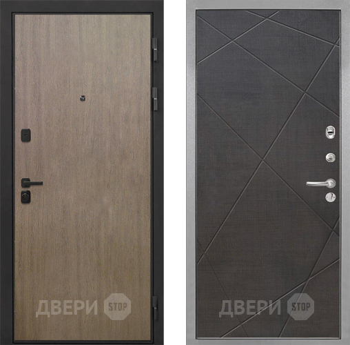 Входная металлическая Дверь Интекрон (INTECRON) Профит Black Венге Коричневый Лучи-М Венге распил кофе в Электростали