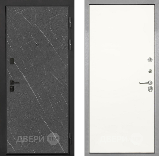 Входная металлическая Дверь Интекрон (INTECRON) Профит Black Гранит Лава Оникс Гладкая Слоновая кость в Электростали