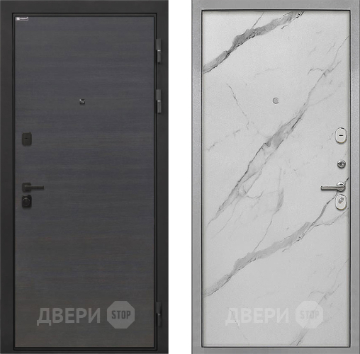 Входная металлическая Дверь Интекрон (INTECRON) Профит Black Эковенге Гладкая Мрамор натуральный арктик в Электростали