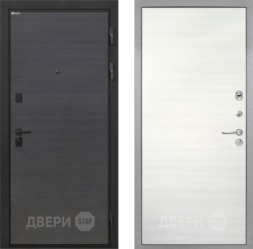 Входная металлическая Дверь Интекрон (INTECRON) Профит Black Эковенге Гладкая Дуб сильвер поперечный в Электростали