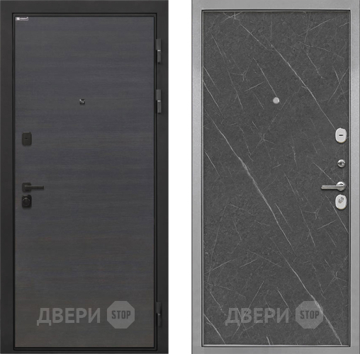 Входная металлическая Дверь Интекрон (INTECRON) Профит Black Эковенге Гладкая Гранит лава оникс в Электростали