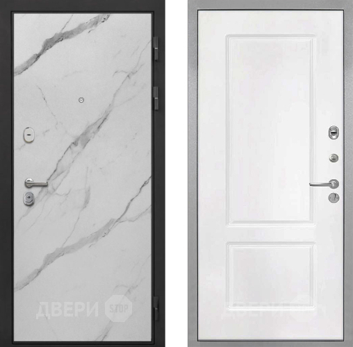 Входная металлическая Дверь Интекрон (INTECRON) Гектор Мрамор Арктик КВ-2 Белый матовый в Электростали