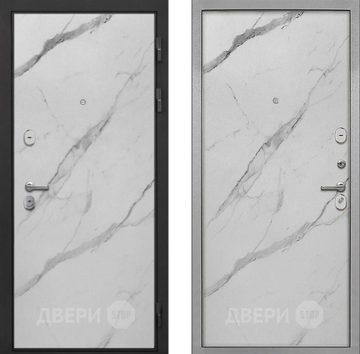 Входная металлическая Дверь Интекрон (INTECRON) Гектор Мрамор Арктик Гладкая Мрамор натуральный арктик в Электростали