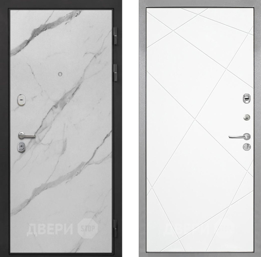 Входная металлическая Дверь Интекрон (INTECRON) Гектор Мрамор Арктик Лучи-М Софт милк в Электростали