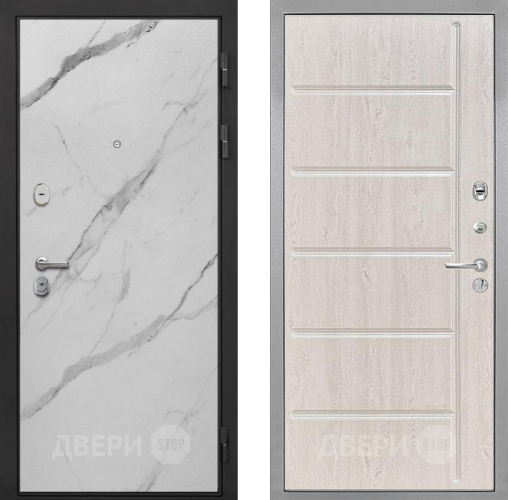 Входная металлическая Дверь Интекрон (INTECRON) Гектор Мрамор Арктик ФЛ-102 Сосна белая в Электростали