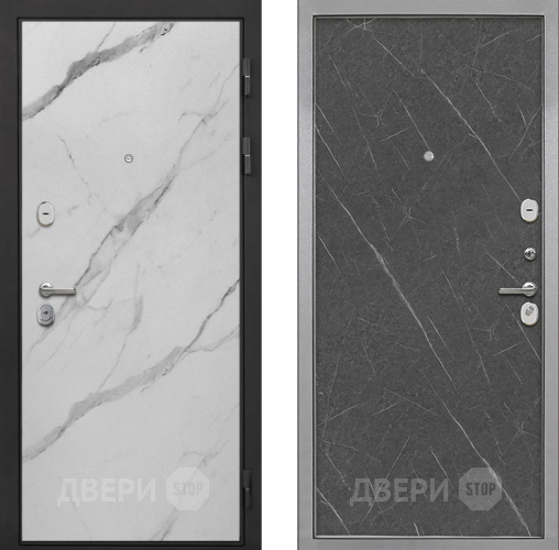 Входная металлическая Дверь Интекрон (INTECRON) Гектор Мрамор Арктик Гладкая Гранит лава оникс в Электростали
