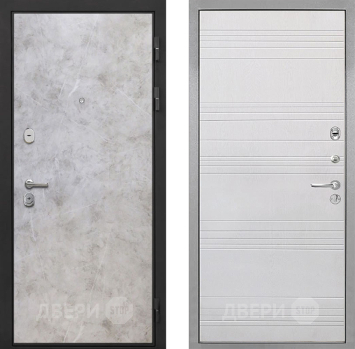 Входная металлическая Дверь Интекрон (INTECRON) Гектор Мрамор Светлый ФЛ-316 Белый ясень в Электростали
