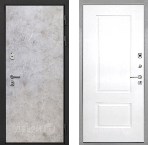Входная металлическая Дверь Интекрон (INTECRON) Гектор Мрамор Светлый Альба Роял Вуд белый в Электростали