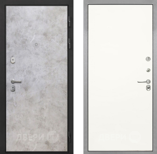 Входная металлическая Дверь Интекрон (INTECRON) Гектор Мрамор Светлый Гладкая Слоновая кость в Электростали